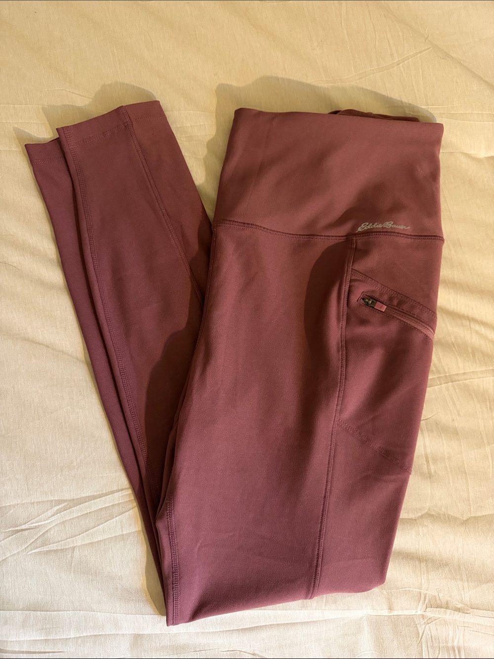 Eddie Bauer High-Rise Leggings in Mauve Plum